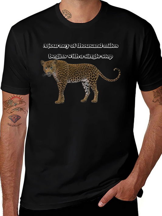 Motivational Leopard T-Shirt - A Journey