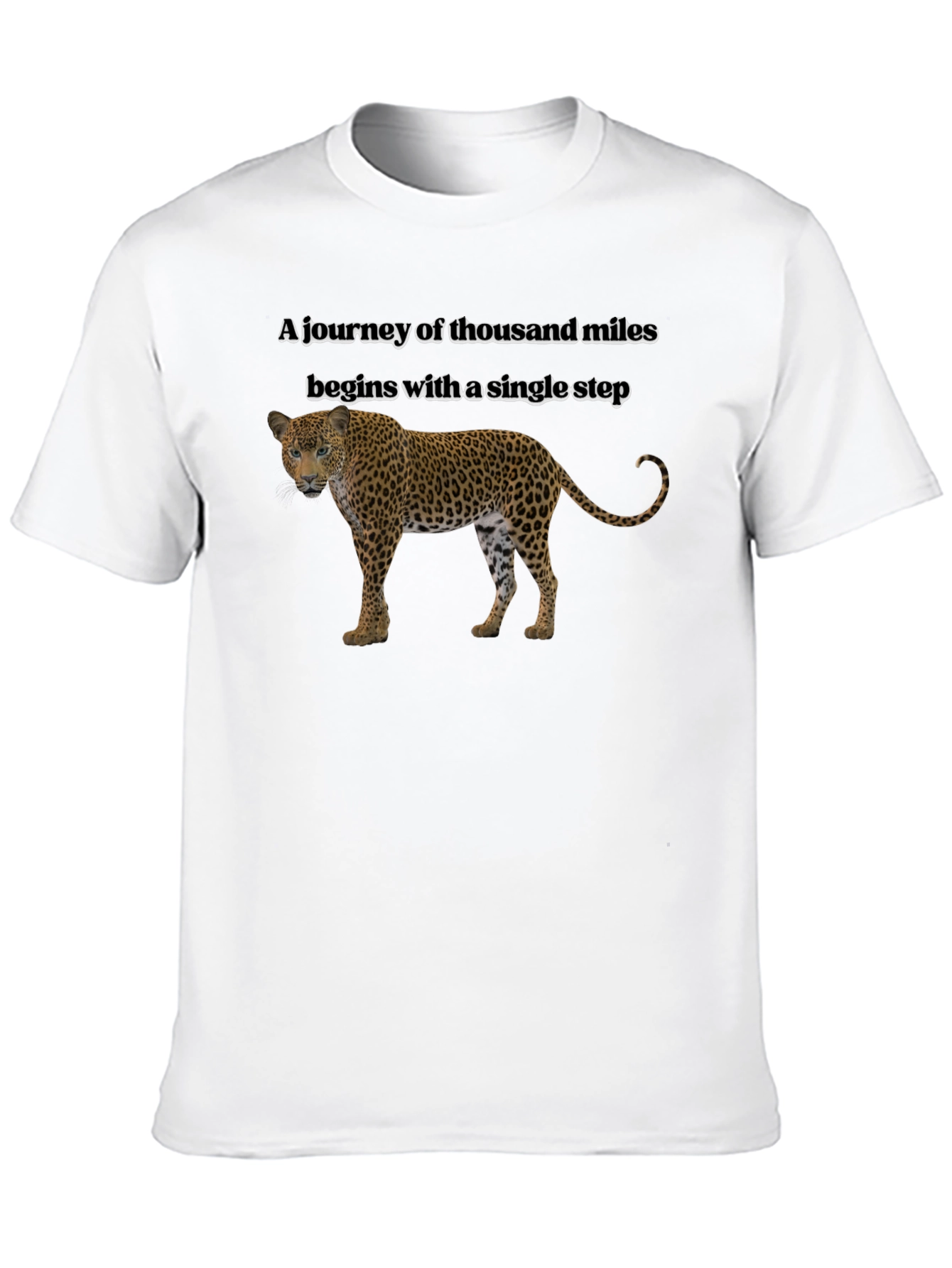 Motivational Leopard T-Shirt - A Journey
