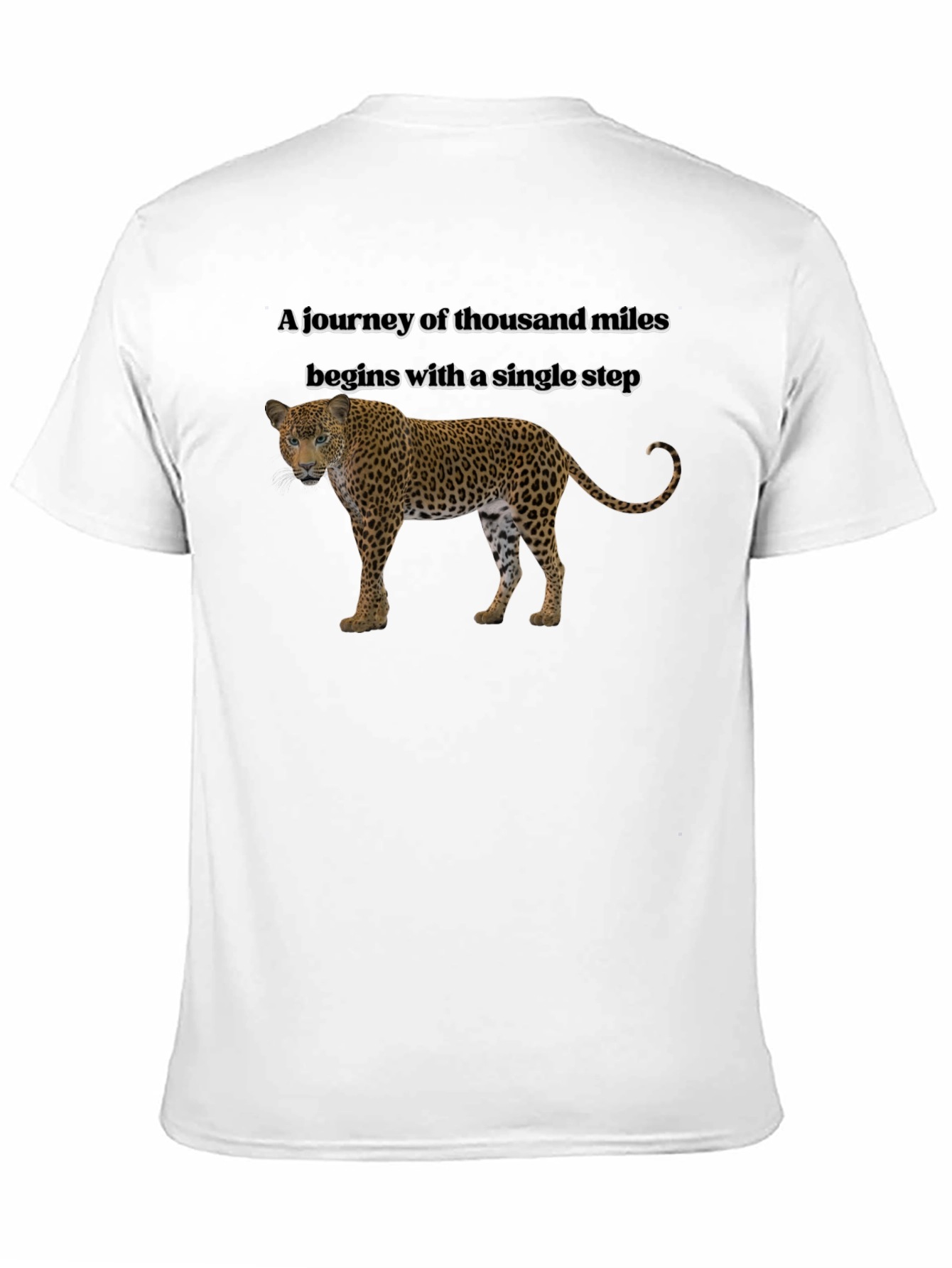 Motivational Leopard T-Shirt - A Journey
