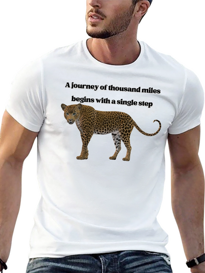 Motivational Leopard T-Shirt - A Journey