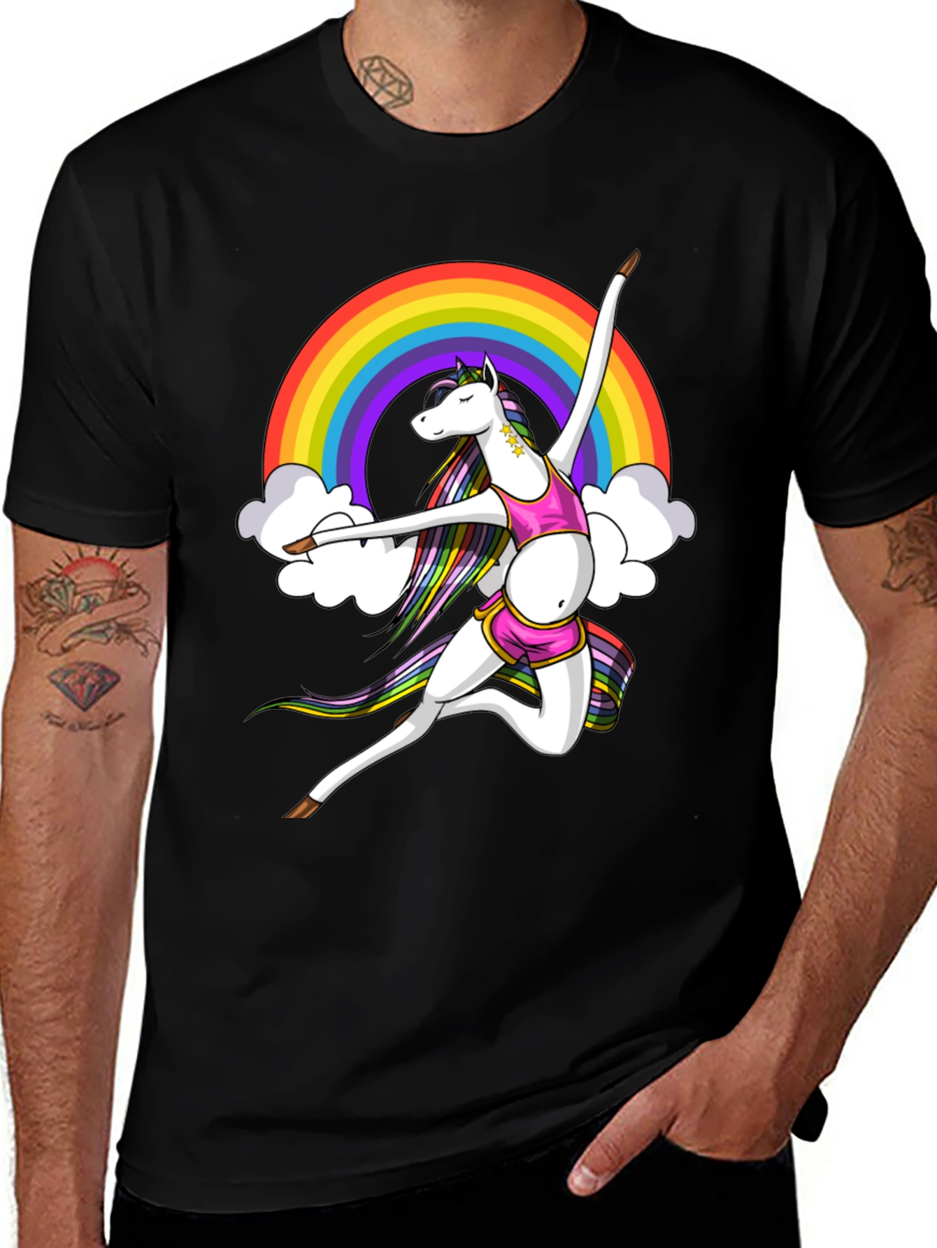 Rainbow Unicorn Dancer Graphic Tee