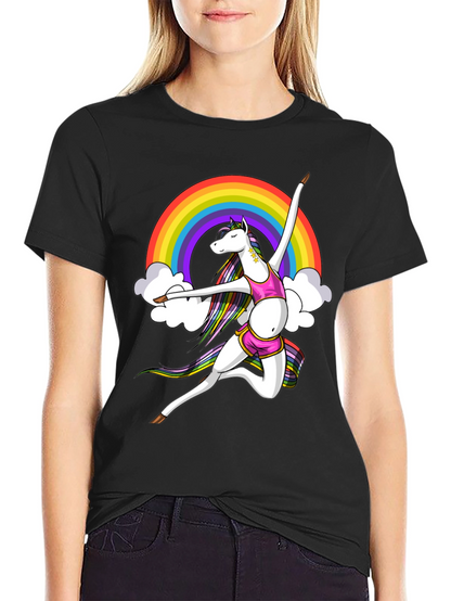 Rainbow Unicorn Dancer Graphic Tee