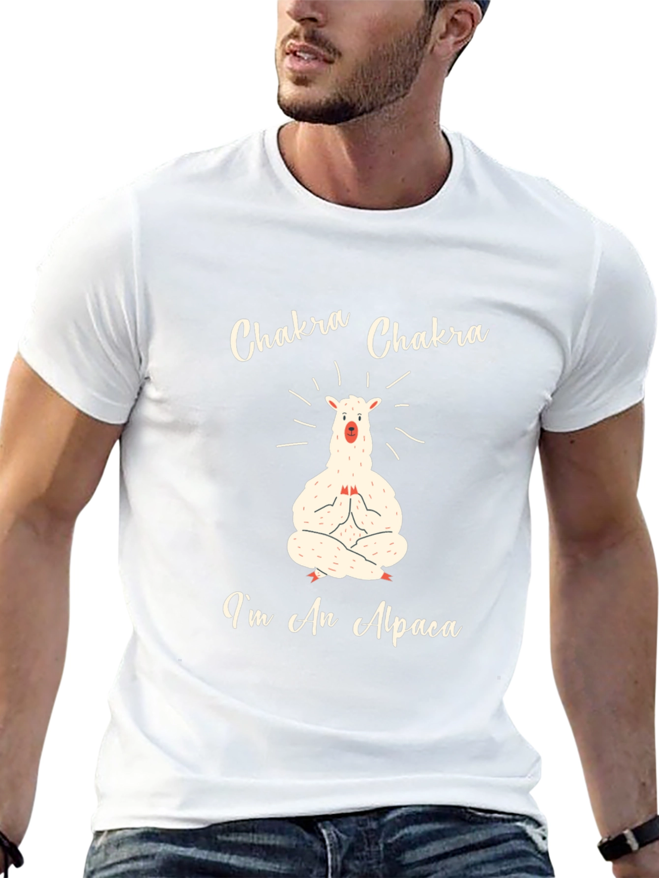 Chakra Alpaca T-Shirt - Meditating Animal Tee