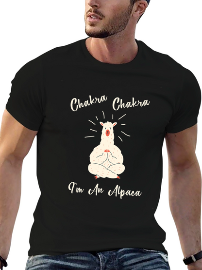 Chakra Alpaca T-Shirt - Meditating Animal Tee