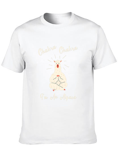 Chakra Alpaca T-Shirt - Meditating Animal Tee