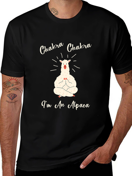 Chakra Alpaca T-Shirt - Meditating Animal Tee