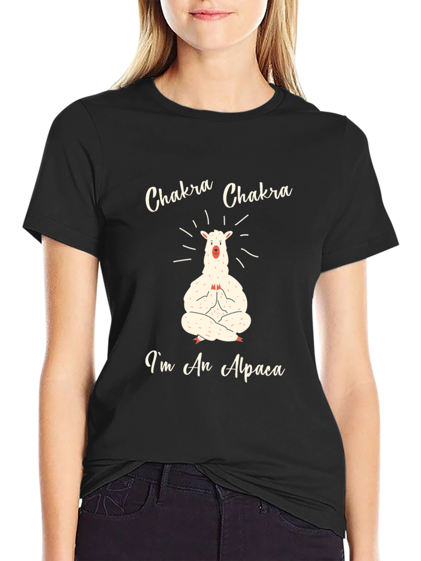 Chakra Alpaca T-Shirt - Meditating Animal Tee