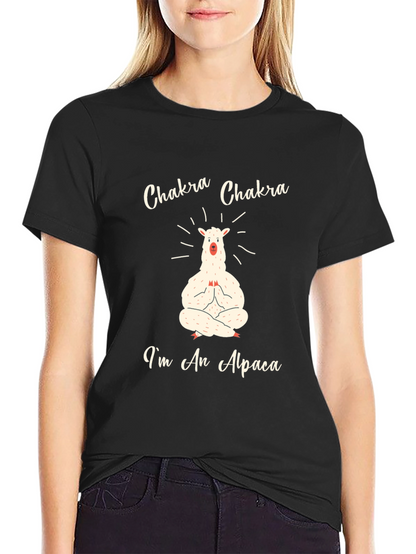 Chakra Alpaca T-Shirt - Meditating Animal Tee
