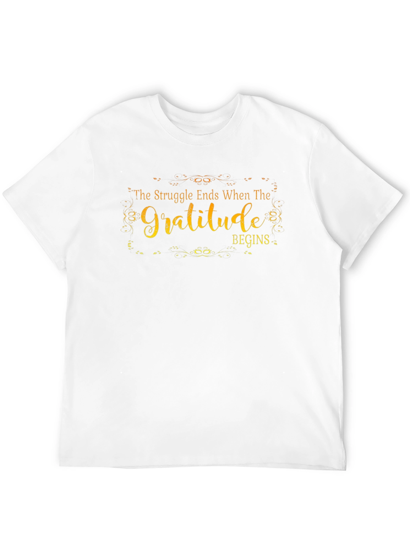 Gratitude Begins Graphic T-Shirt - Inspirational Design