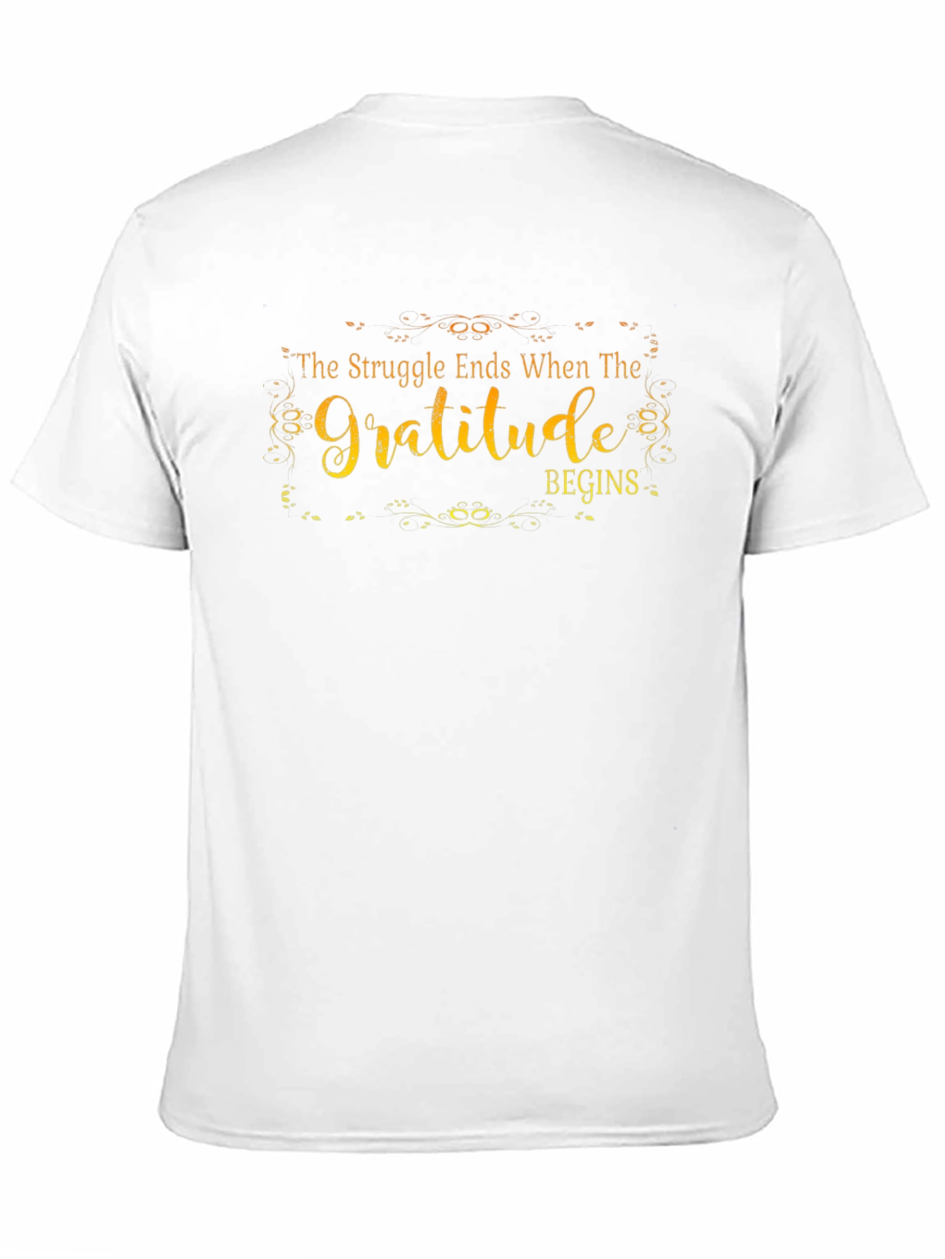 Gratitude Begins Graphic T-Shirt - Inspirational Design