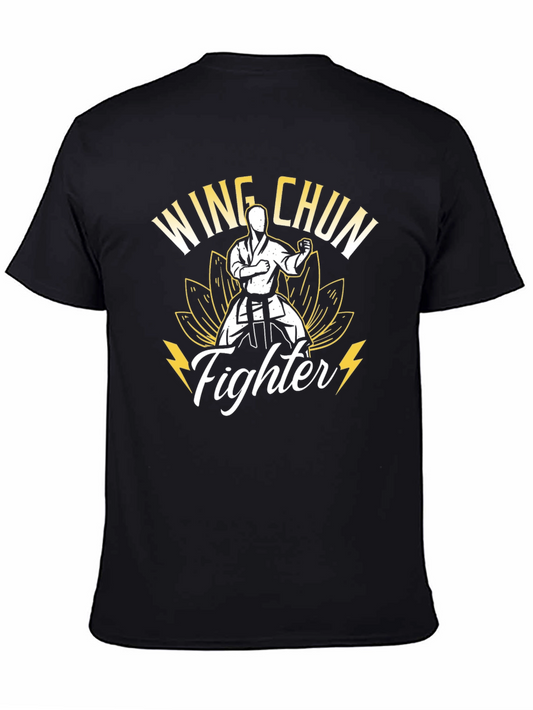 Wing Chun Fighter Black T-Shirt Martial Arts