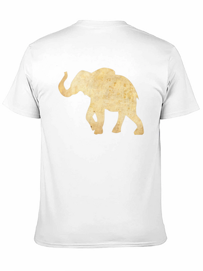 Elephant Graphic Tee - Black Cotton Casual Top