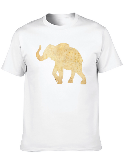 Elephant Graphic Tee - Black Cotton Casual Top