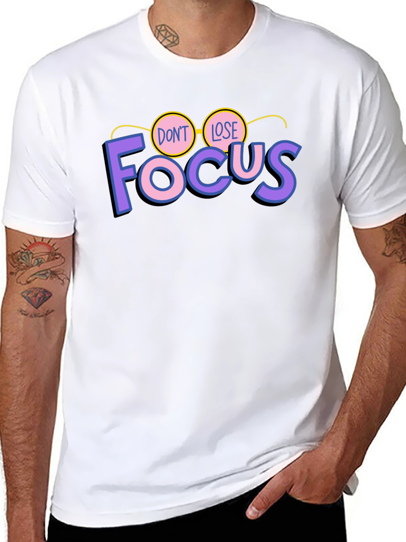 Dont Lose Focus Black Graphic Tee