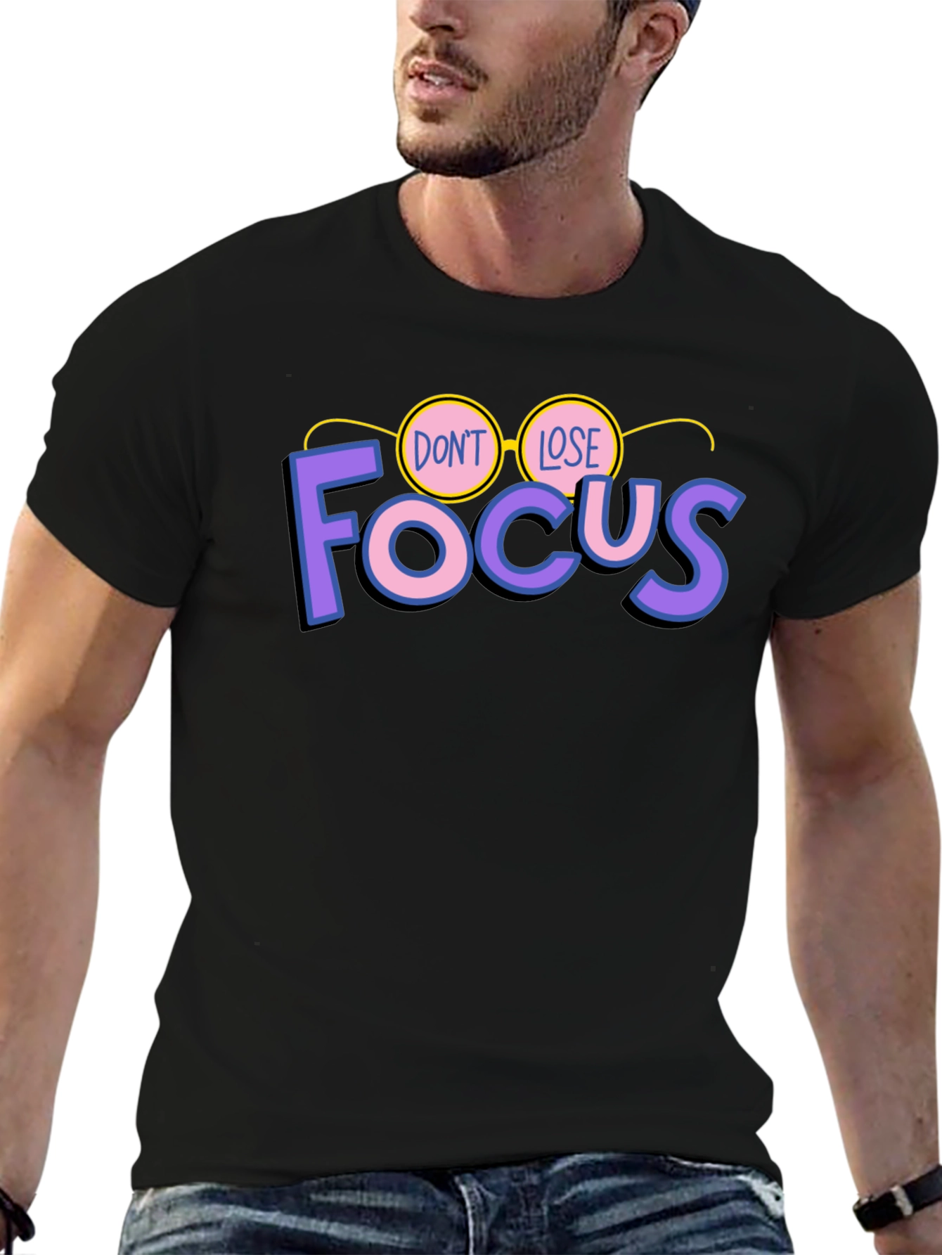 Dont Lose Focus Black Graphic Tee