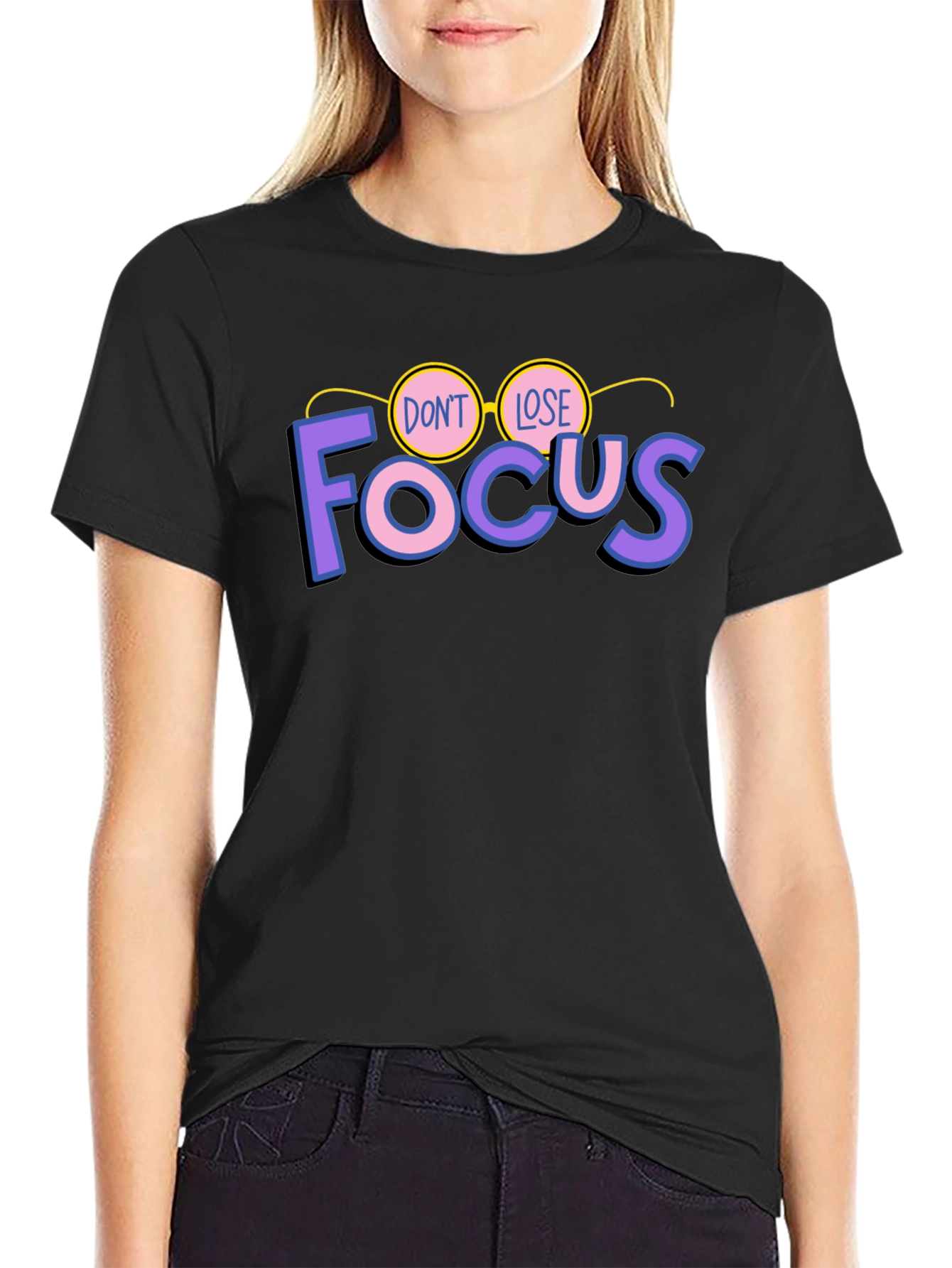 Dont Lose Focus Black Graphic Tee