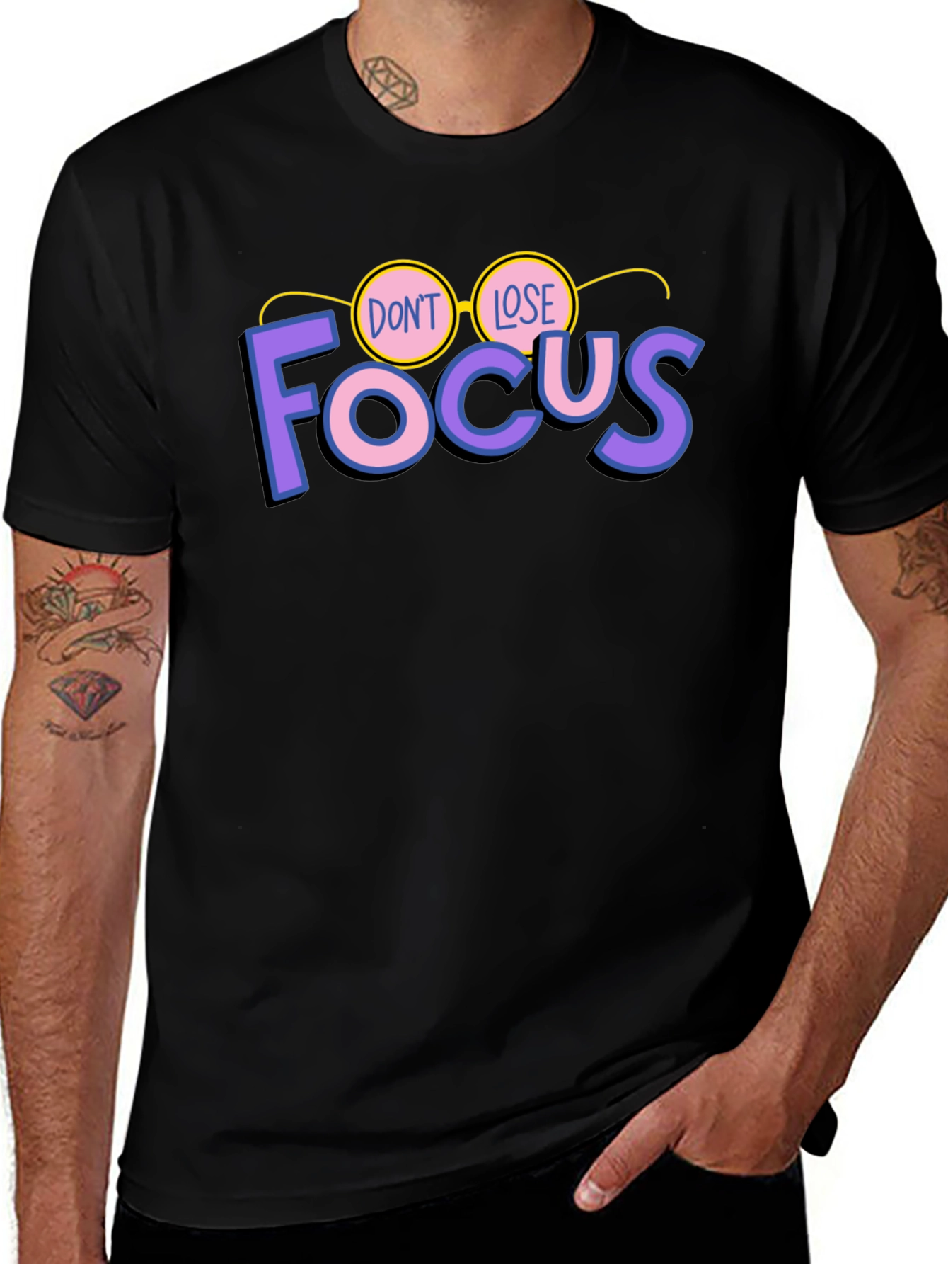 Dont Lose Focus Black Graphic Tee