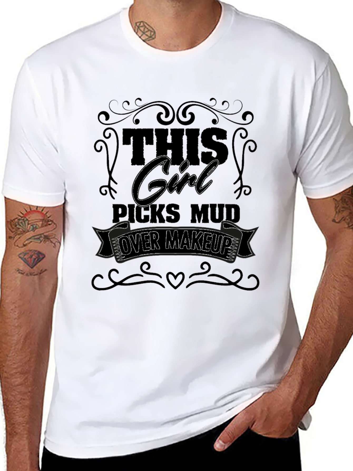 Girl Picks Mud Over Makeup T-Shirt