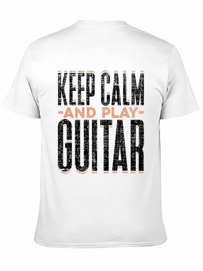Keep Calm and Play Guitar Black T-Shirt