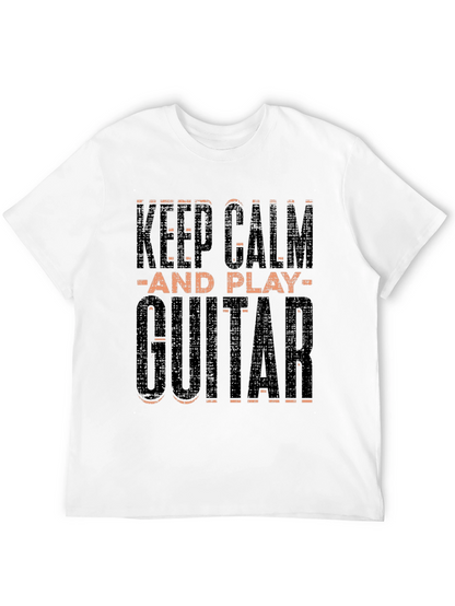 Keep Calm and Play Guitar Black T-Shirt