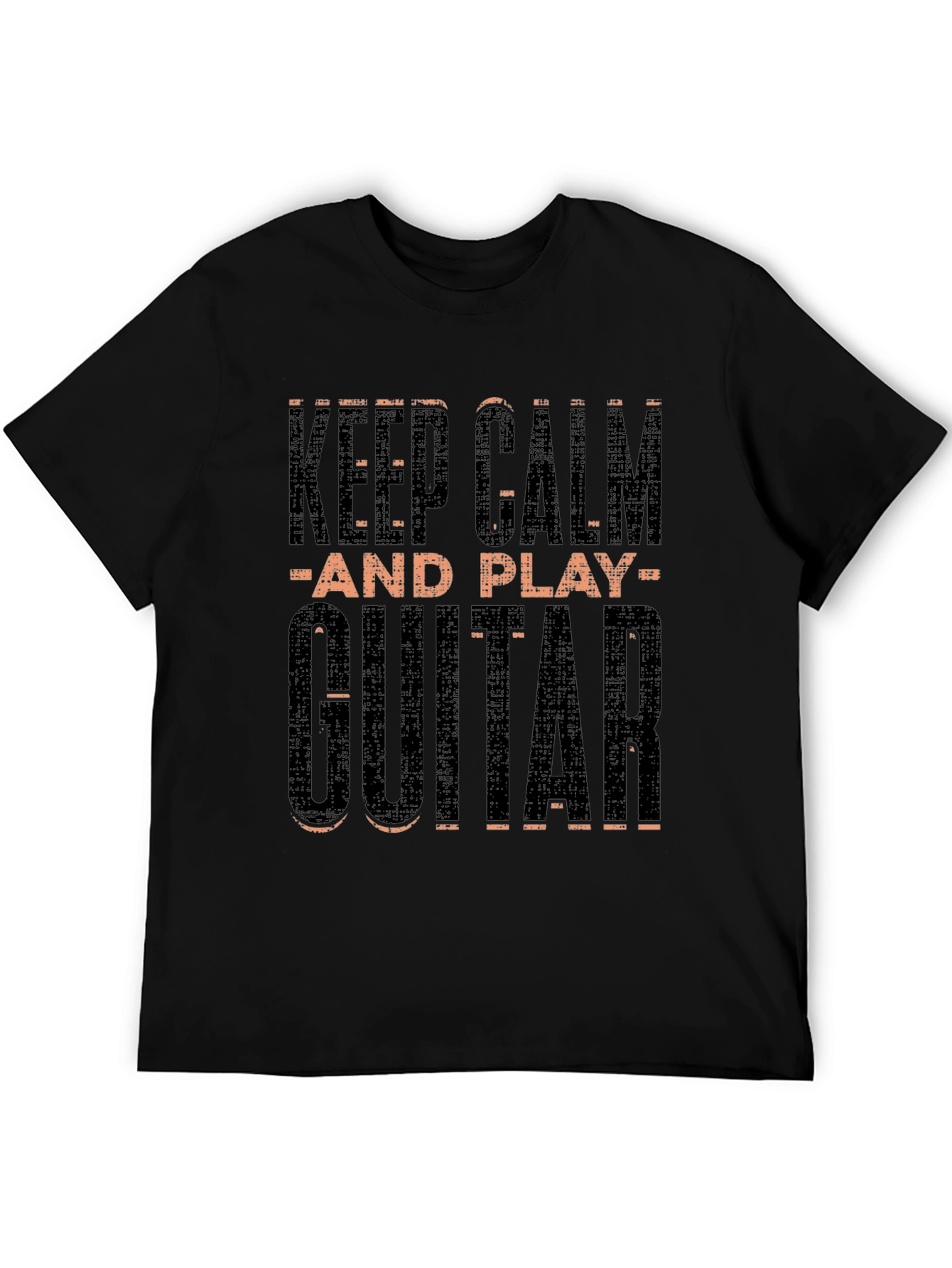 Keep Calm and Play Guitar Black T-Shirt