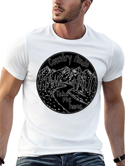 Country Roads Graphic T-Shirt Black