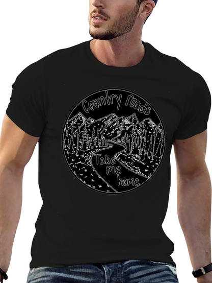 Country Roads Graphic T-Shirt Black