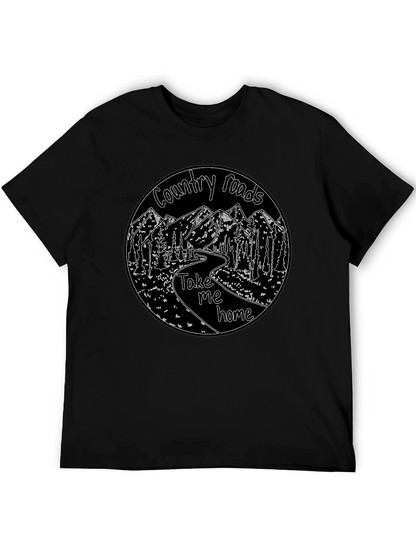 Country Roads Graphic T-Shirt Black