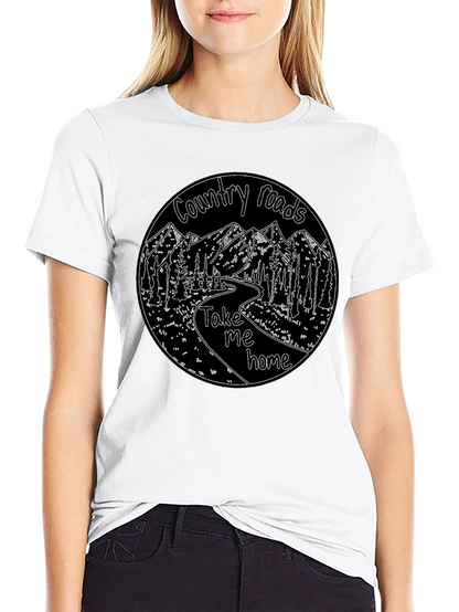 Country Roads Graphic T-Shirt Black
