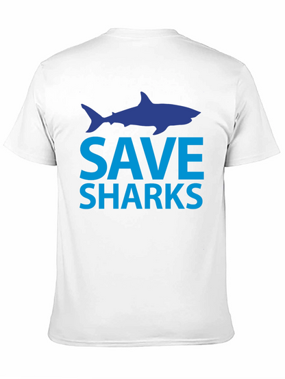 Save Sharks T-Shirt - Black Cotton Tee