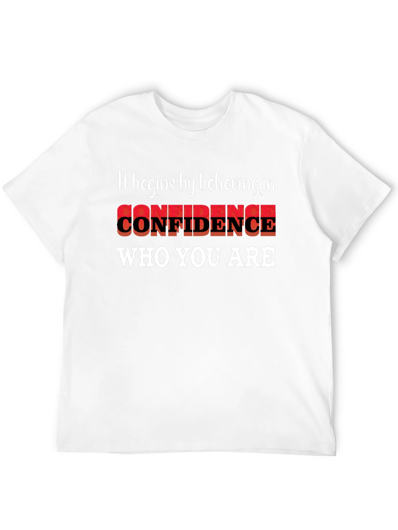 Believe in Confidence Black Graphic Tee
