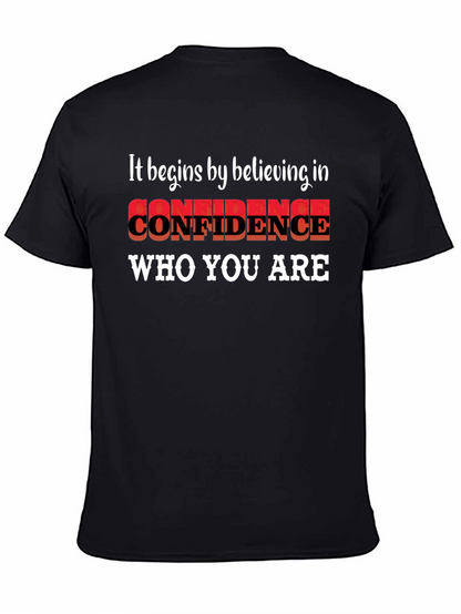 Believe in Confidence Black Graphic Tee
