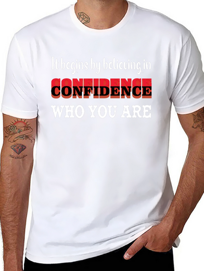 Believe in Confidence Black Graphic Tee