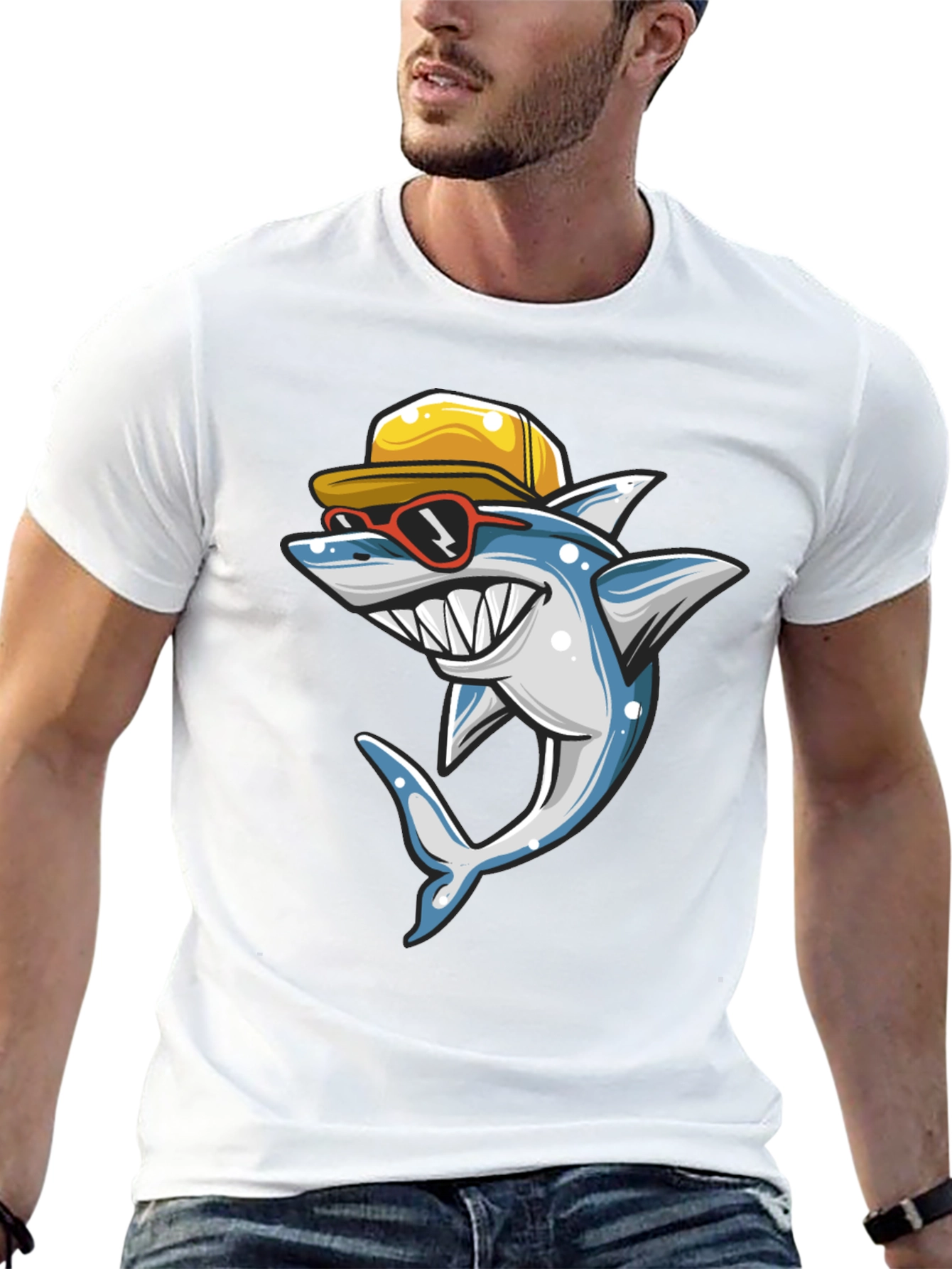 Cool Shark Graphic T-Shirt - Summer Style