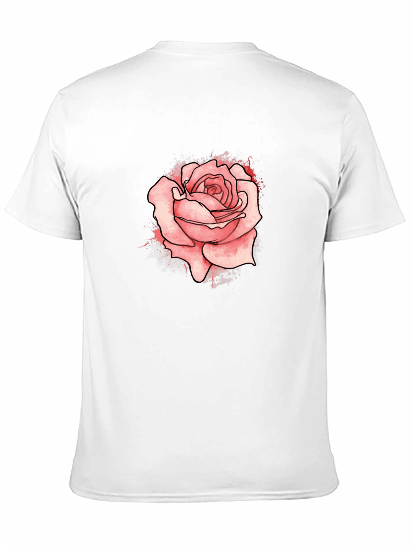 Mens Black Rose Graphic Tee