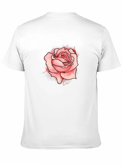 Mens Black Rose Graphic Tee