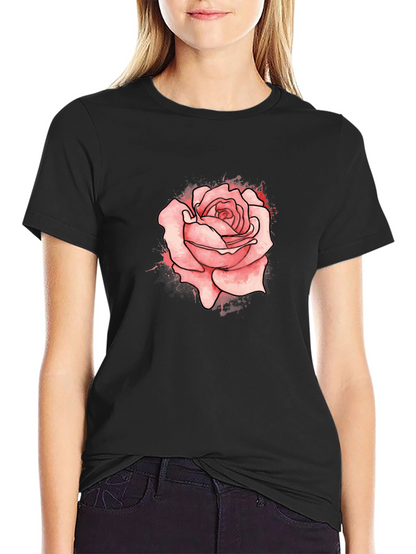 Mens Black Rose Graphic Tee