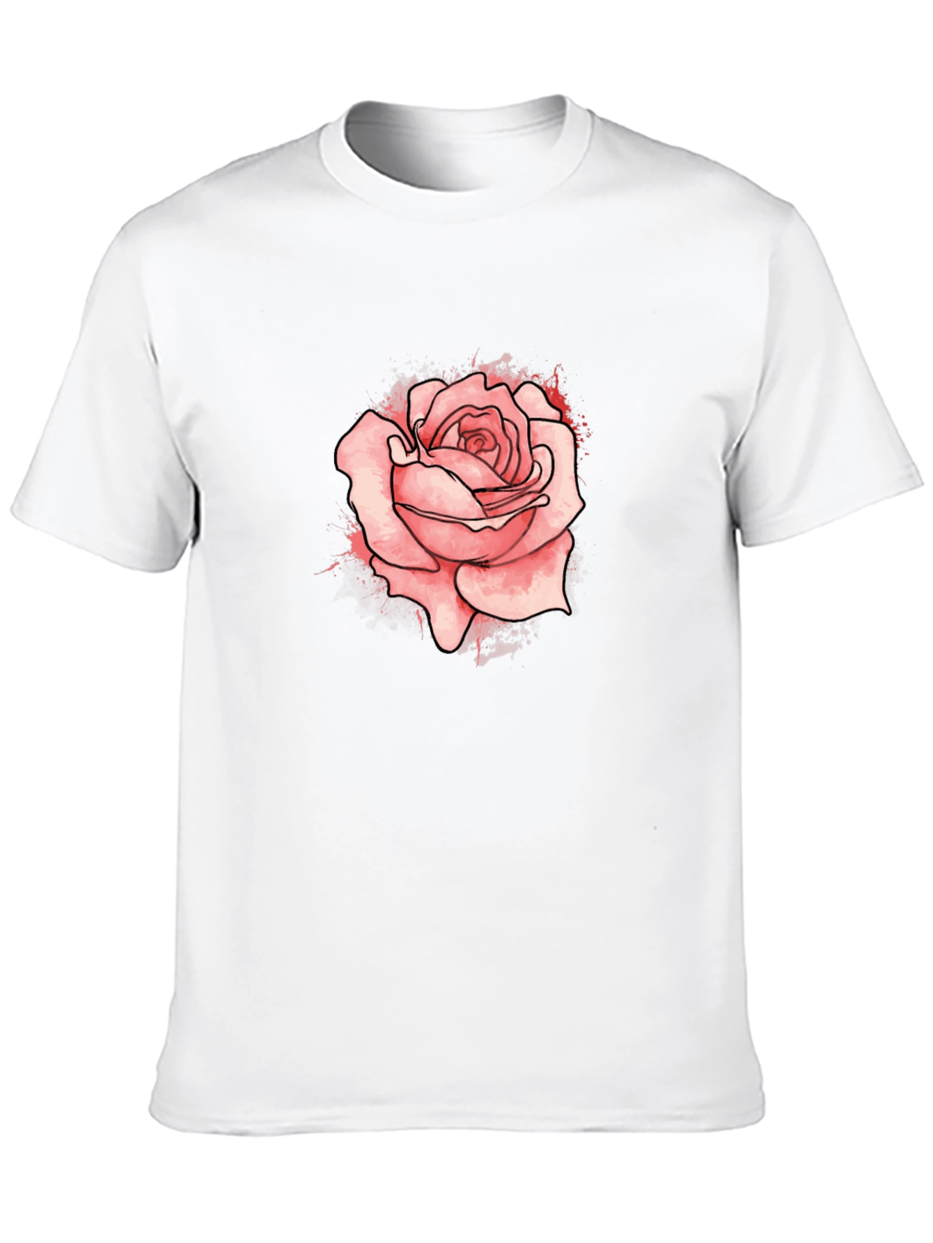 Mens Black Rose Graphic Tee