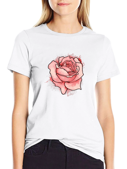 Mens Black Rose Graphic Tee