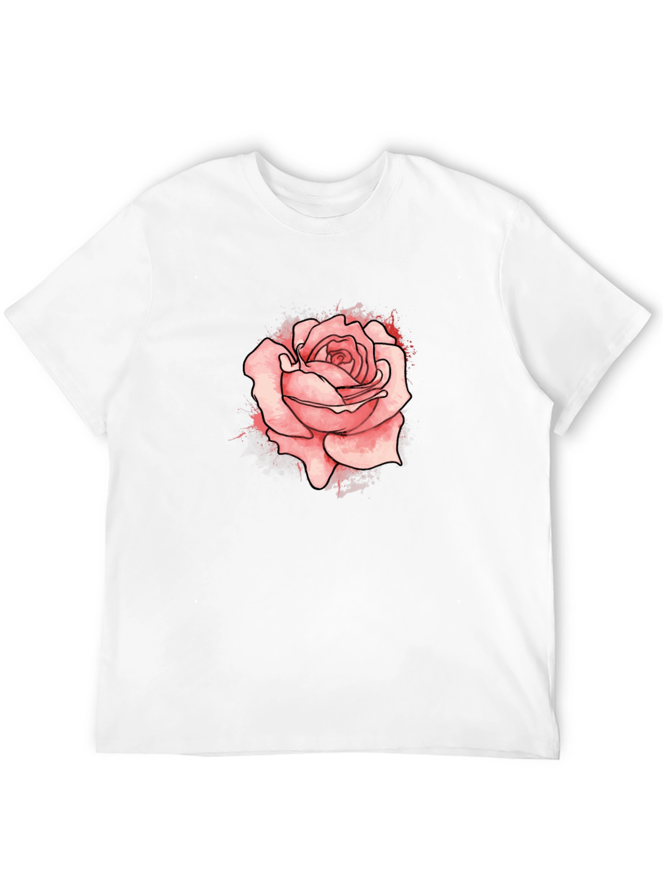 Mens Black Rose Graphic Tee