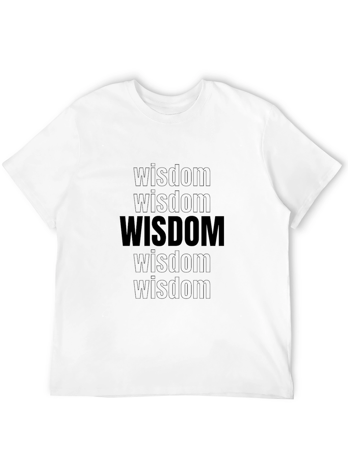 Wisdom Graphic Print Black T-Shirt for Men