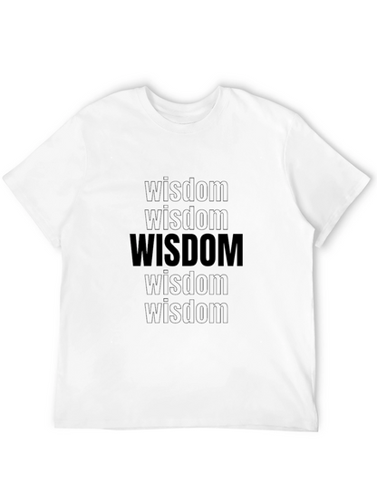 Wisdom Graphic Print Black T-Shirt for Men