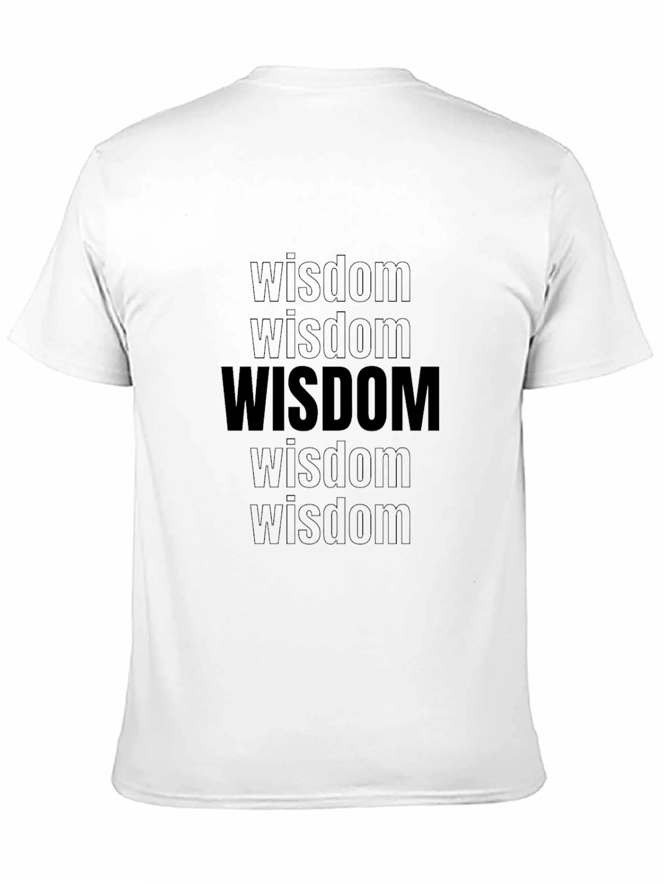 Wisdom Graphic Print Black T-Shirt for Men