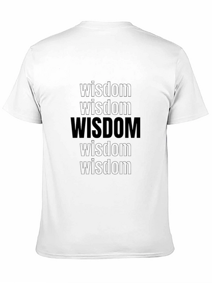 Wisdom Graphic Print Black T-Shirt for Men