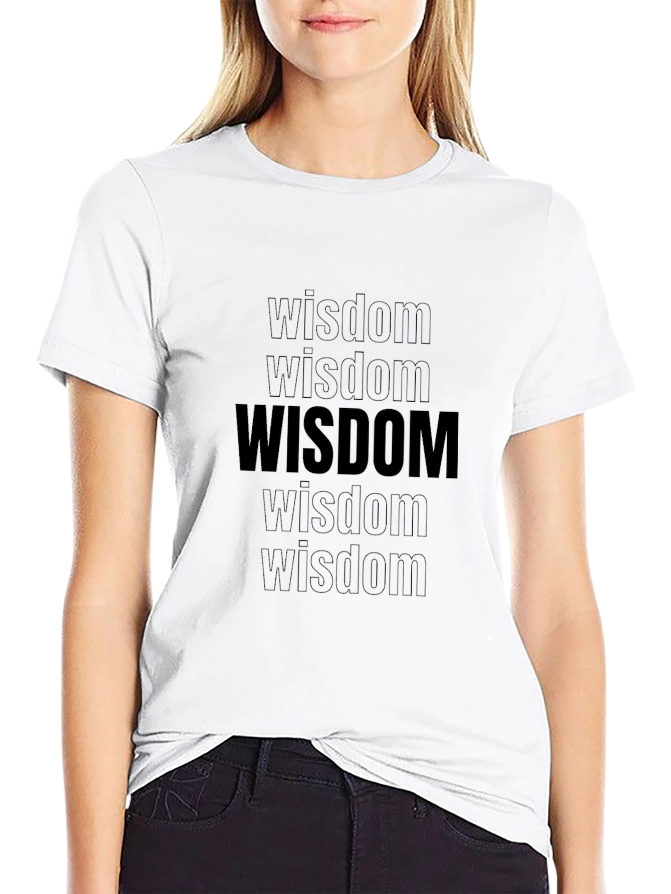 Wisdom Graphic Print Black T-Shirt for Men