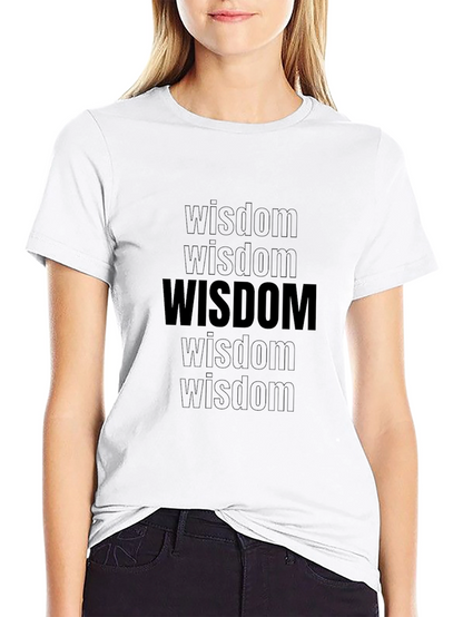 Wisdom Graphic Print Black T-Shirt for Men