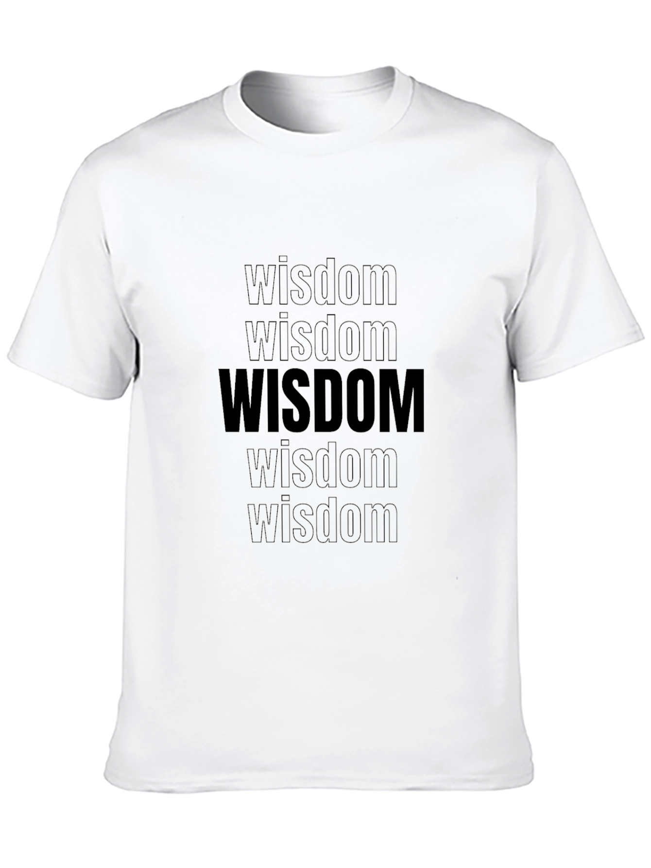 Wisdom Graphic Print Black T-Shirt for Men