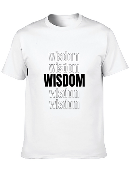 Wisdom Graphic Print Black T-Shirt for Men