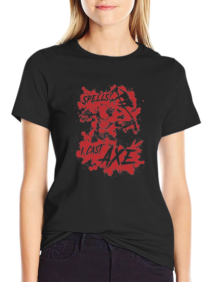 Spells I Cast Axe Black T-Shirt