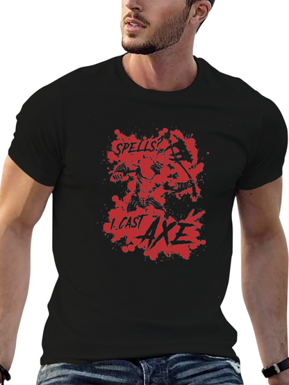 Spells I Cast Axe Black T-Shirt